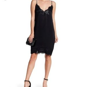 BB DAKOTA RSVP Black Noelle Sequin Slip Dress LBD